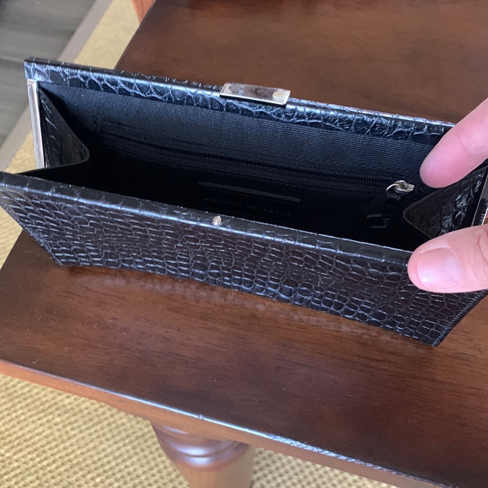Banana Republic Black Leather Clutch